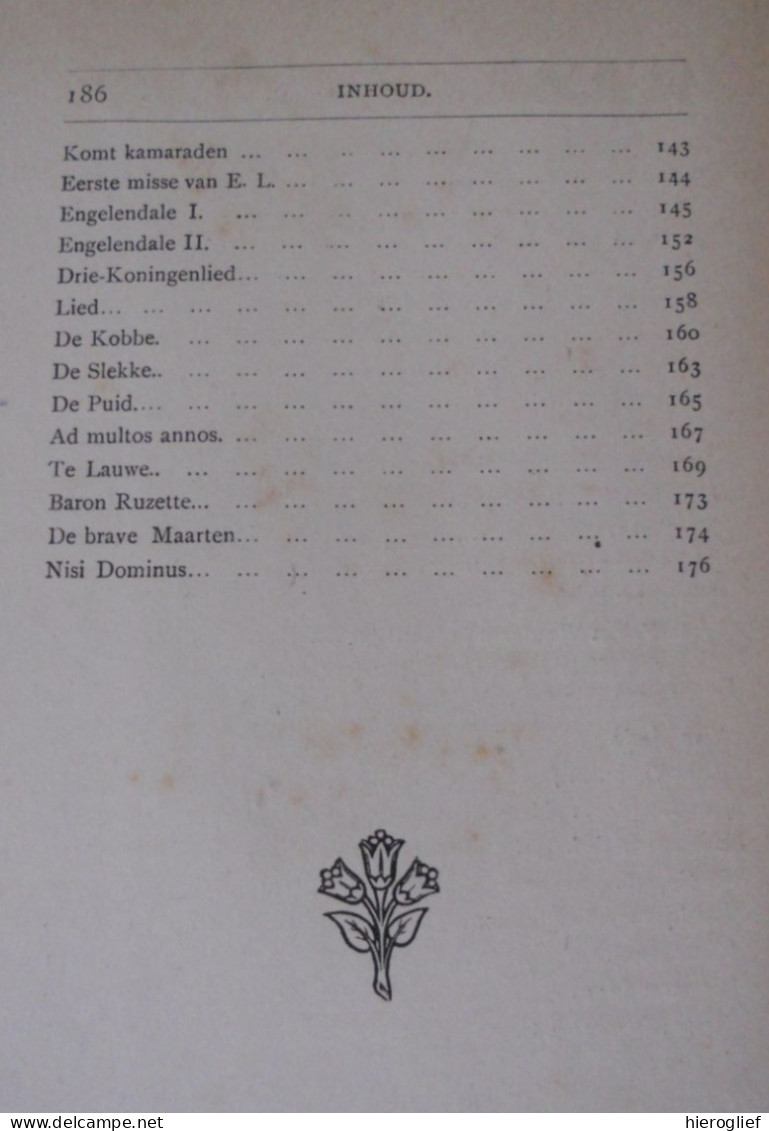 Liederen eerdichten et reliqua door Guido Gezelle 1893 Roeselare De Meester / Brugge Kortrijk