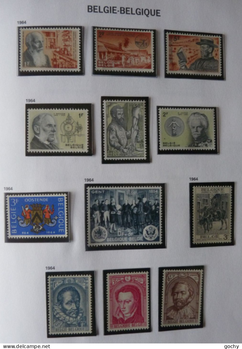 Belgium   N° 1278 à 1312 + B 35/36/37 **  1964  Cat: 33 €            Année Complète - Jahressätze