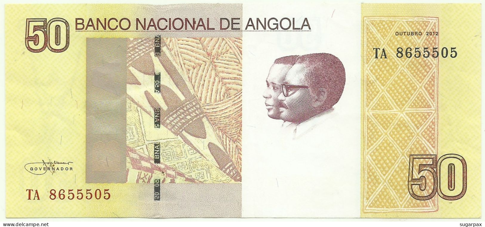 Angola - 50 Kwanzas - 2012 - Pick: 152 - Série TA - José Eduardo Dos Santos E Agostinho Neto - Angola