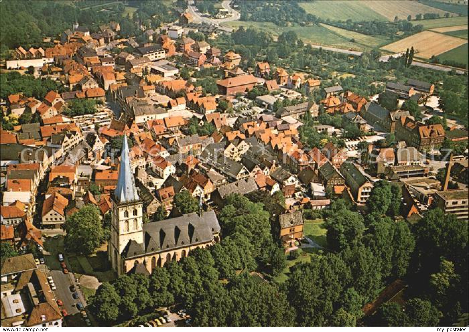 72428169 Luedinghausen Altstadt Kirche Fliegeraufnahme Luedinghausen - Lüdinghausen