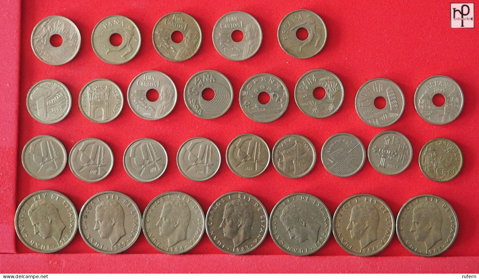 SPAIN  - LOT - 29 COINS - 2 SCANS  - (Nº57821) - Collections & Lots