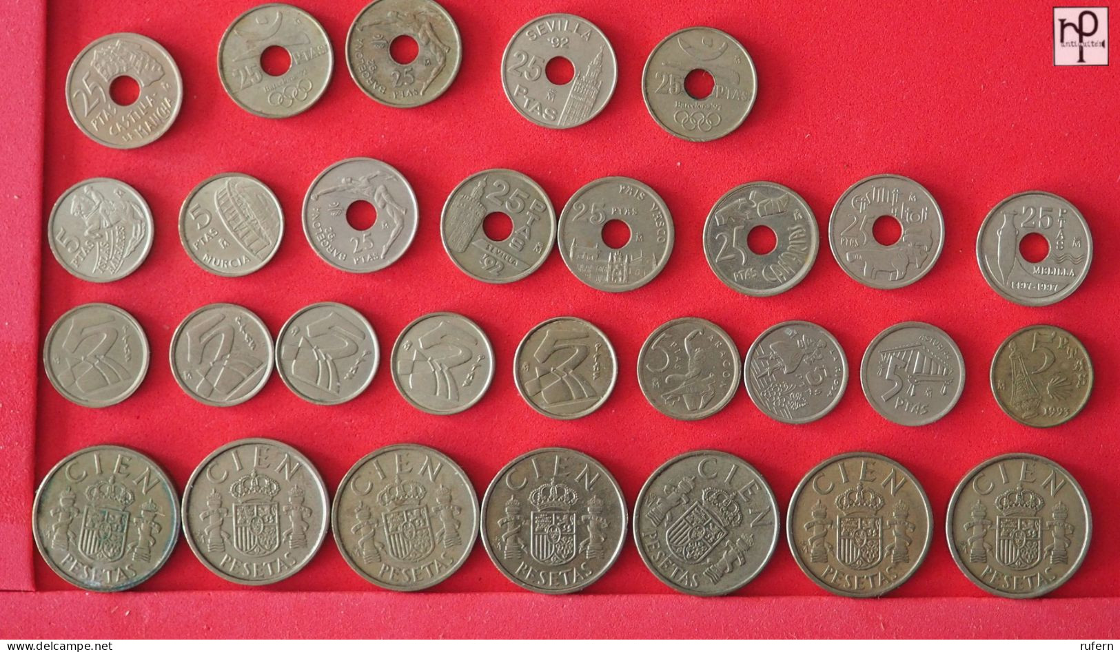 SPAIN  - LOT - 29 COINS - 2 SCANS  - (Nº57821) - Collections & Lots