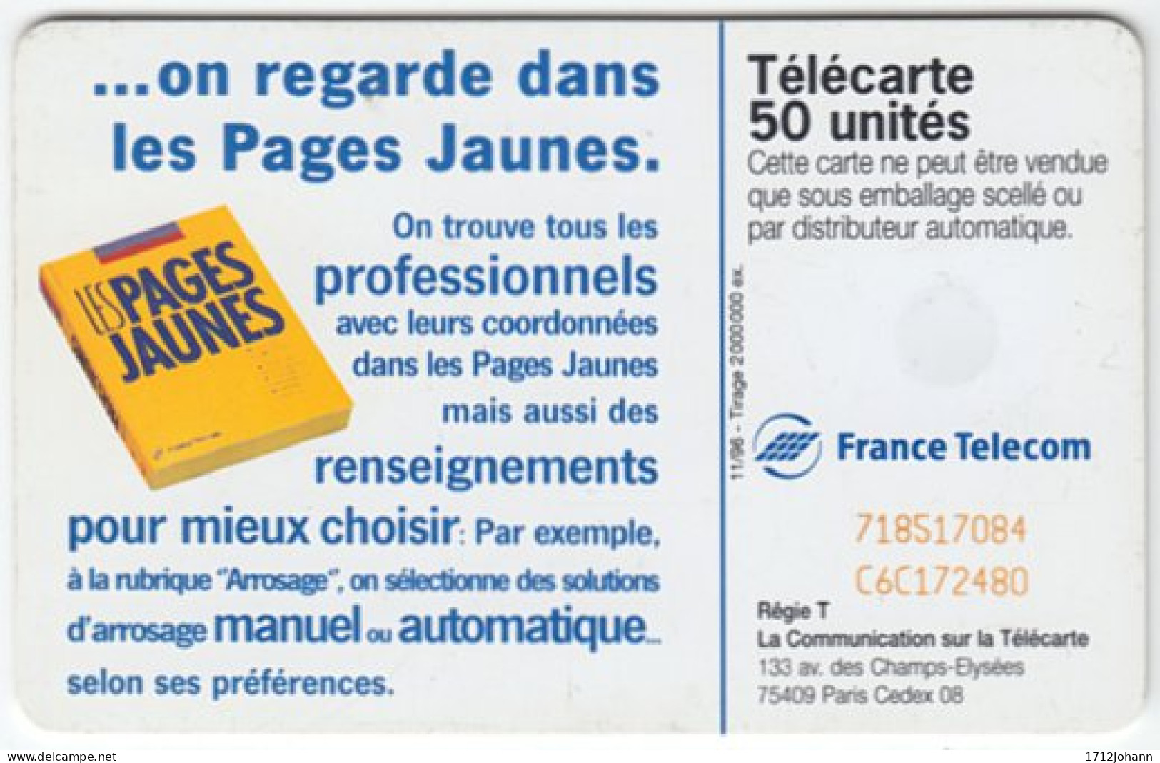 FRANCE B-377 Chip Telecom - Used - 1996