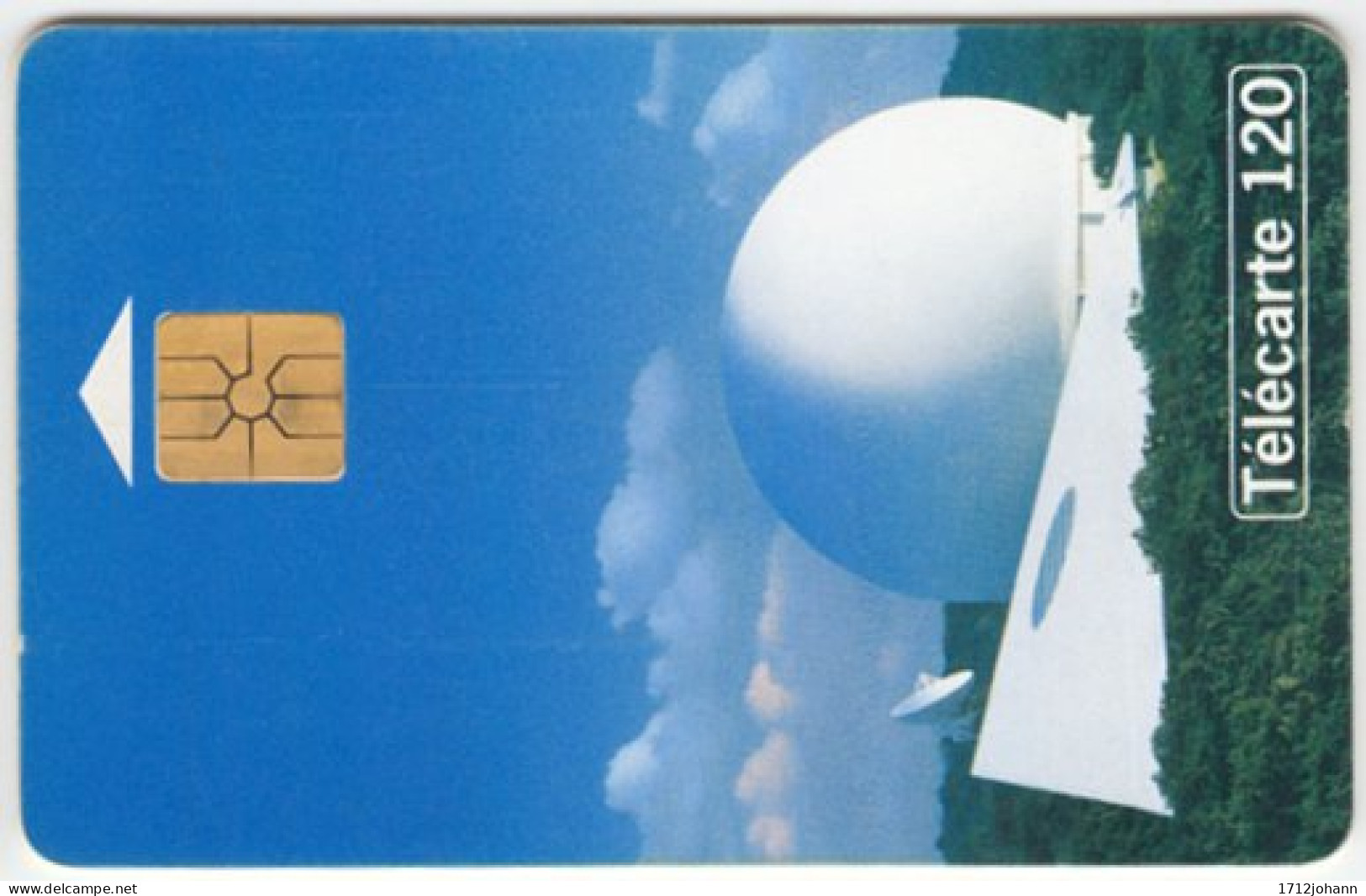 FRANCE B-386 Chip Telecom - Communication, Satellite Dish - Used - 1995