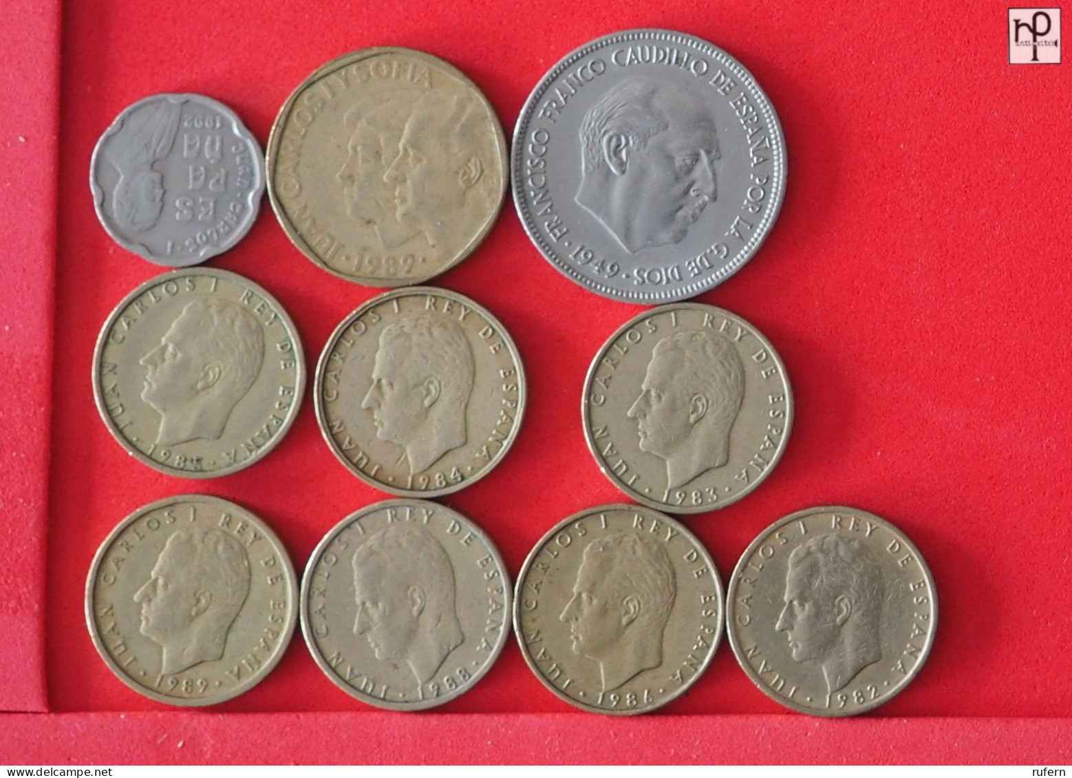 SPAIN  - LOT - 10 COINS - 2 SCANS  - (Nº57822) - Collections & Lots