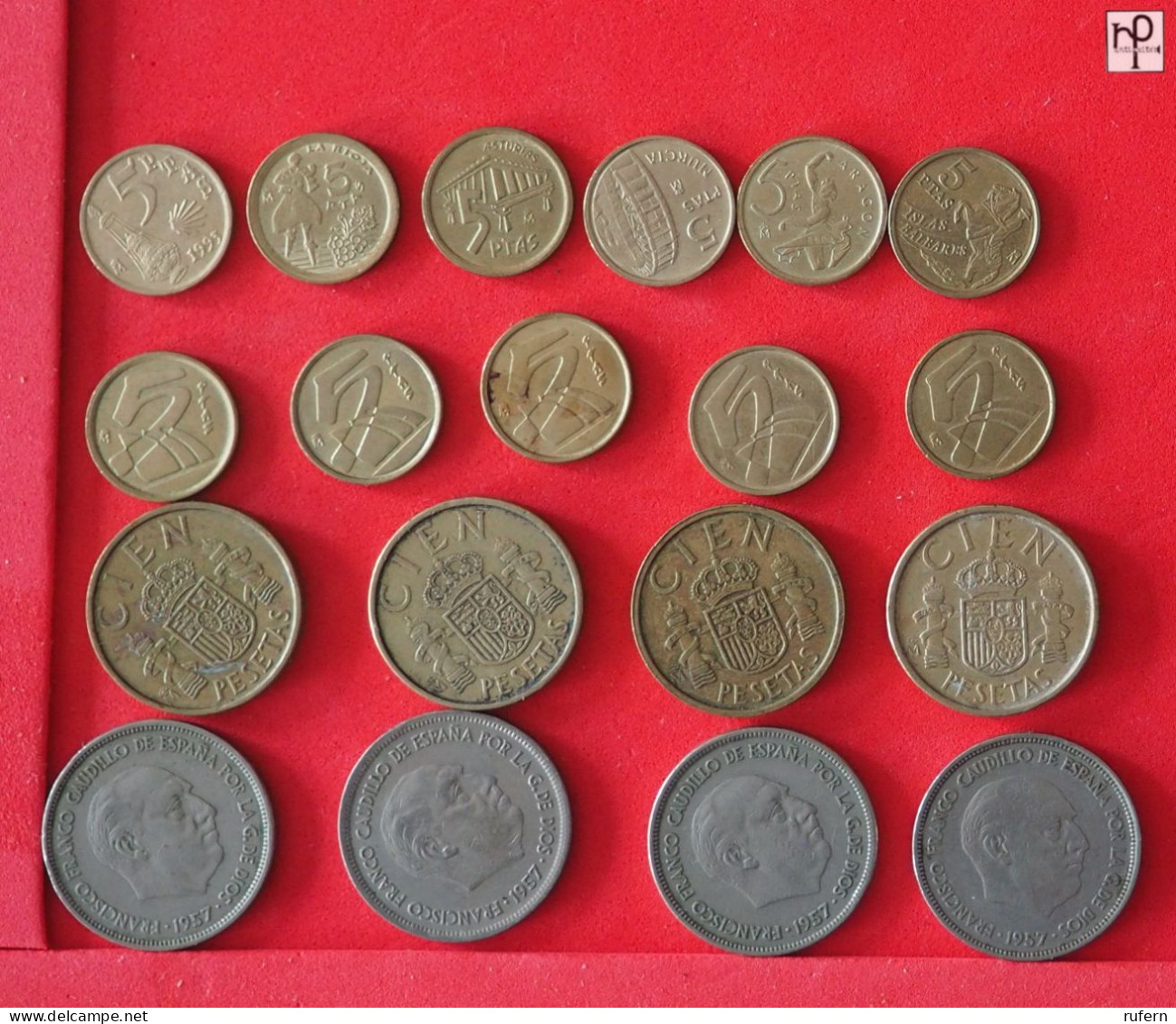 SPAIN  - LOT - 19 COINS - 2 SCANS  - (Nº57824) - Colecciones Y Lotes