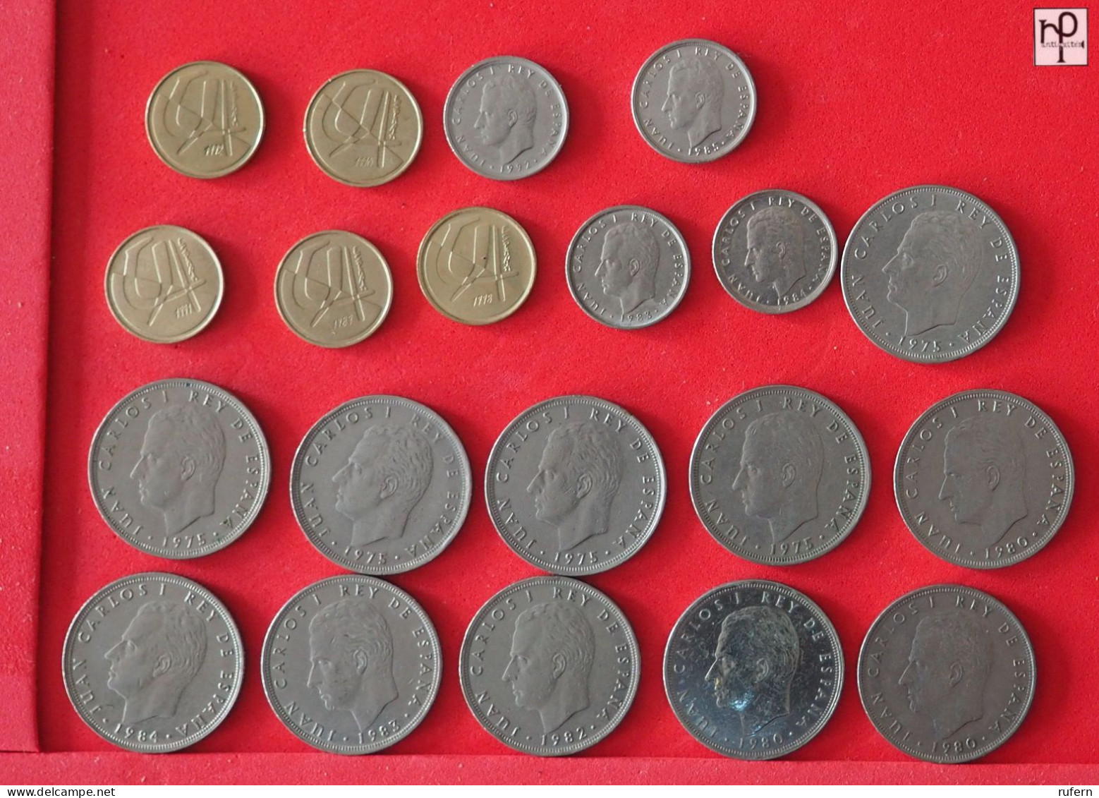 SPAIN  - LOT - 20 COINS - 2 SCANS  - (Nº57825) - Collections & Lots