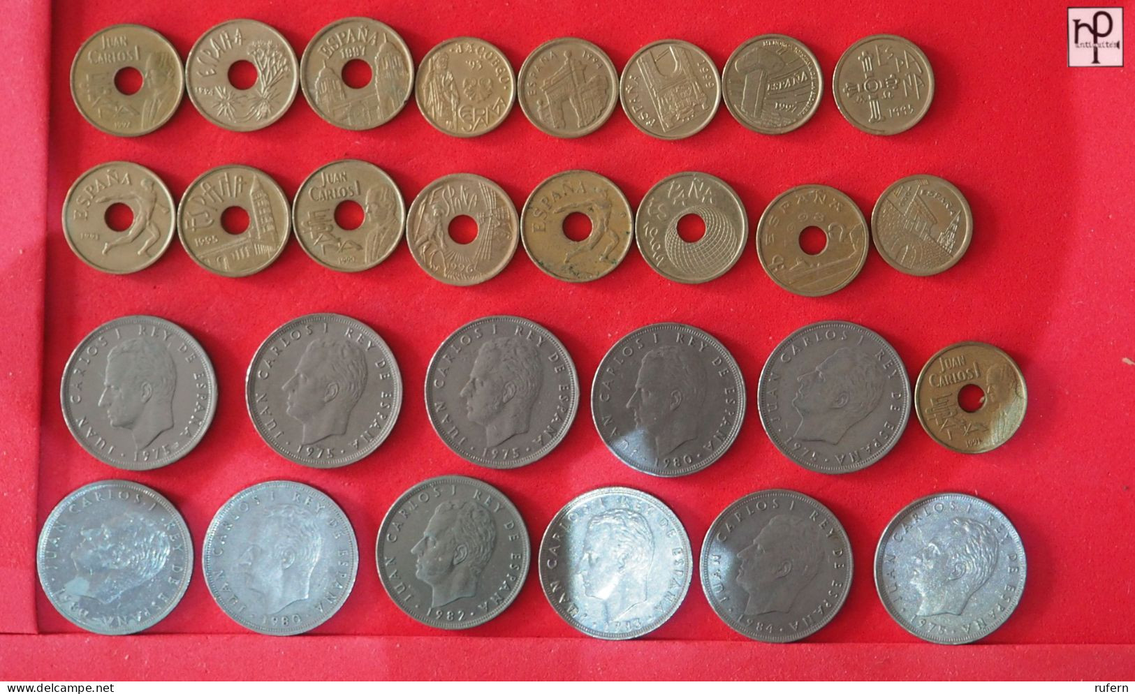 SPAIN  - LOT - 28 COINS - 2 SCANS  - (Nº57826) - Collections & Lots