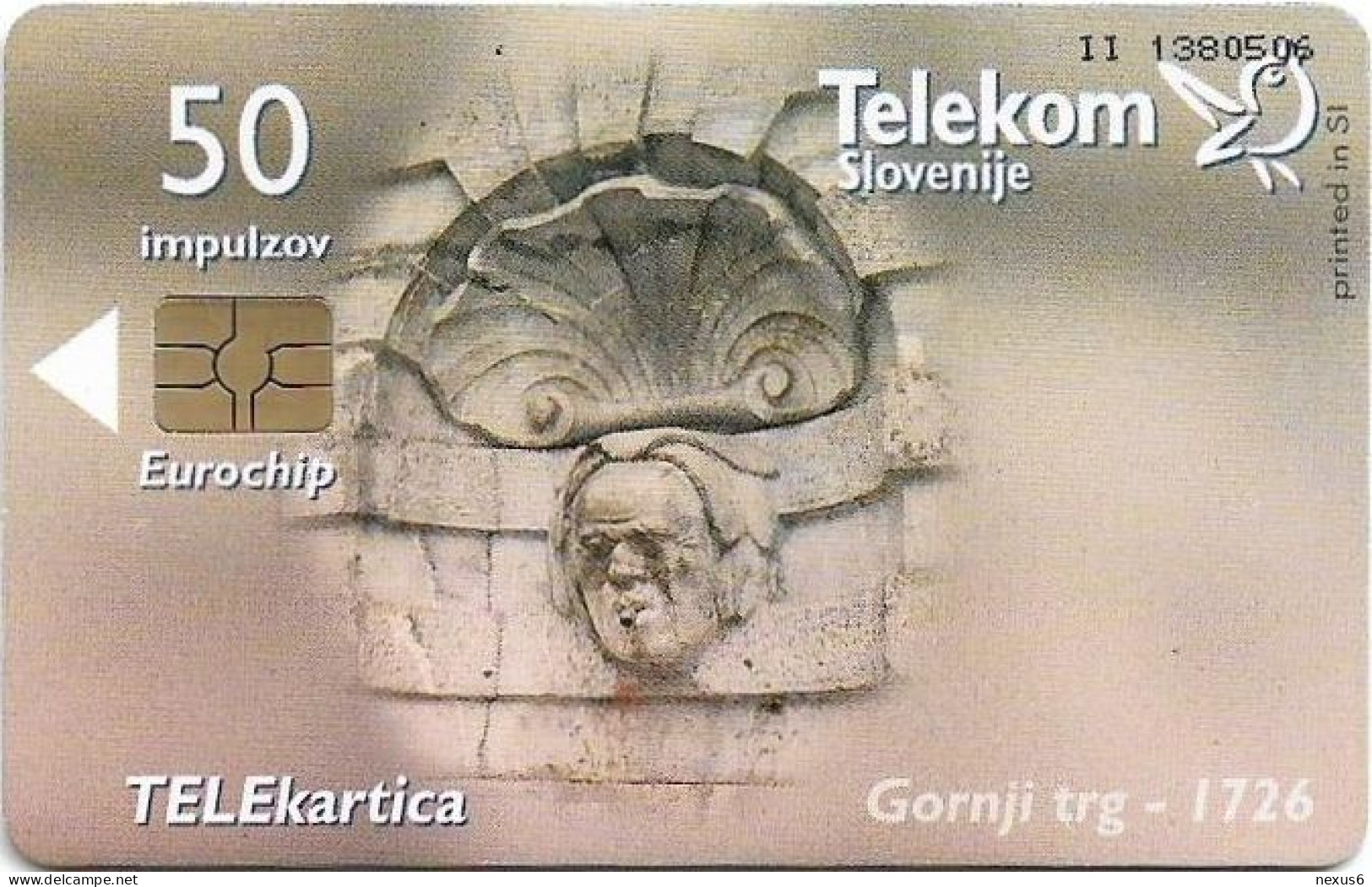 Slovenia - Telekom Slovenije - Water Well - Gornji Trg 1726, Gem5 Red, 01.2001, 50Units, 9.983ex, Used - Slovenia