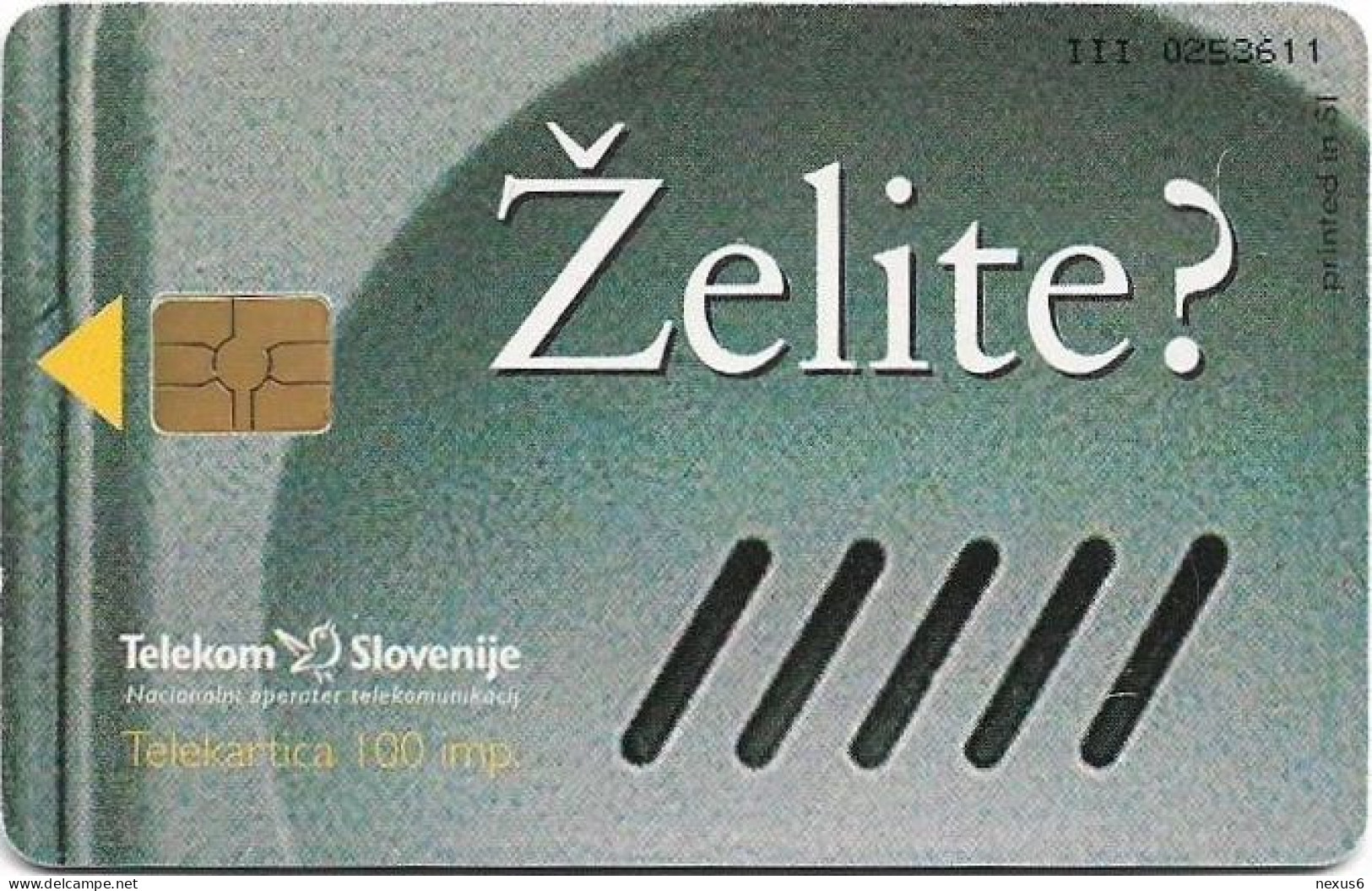 Slovenia - Telekom Slovenije - Želite, Rbmp, Gem5 Black, 11.1998, 100Units, 10.000ex, Used - Eslovenia