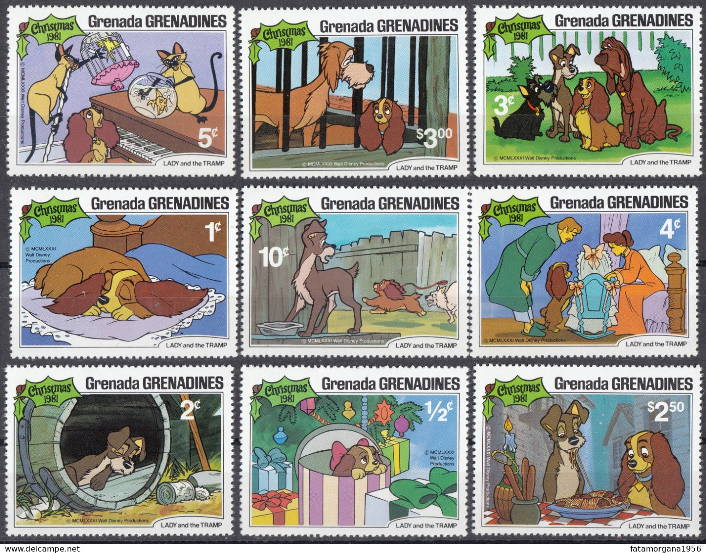 GRENADA GRENADINES - 1981 - Serie Completa Yvert 406/414 Nuova MNH - Grenade (1974-...)