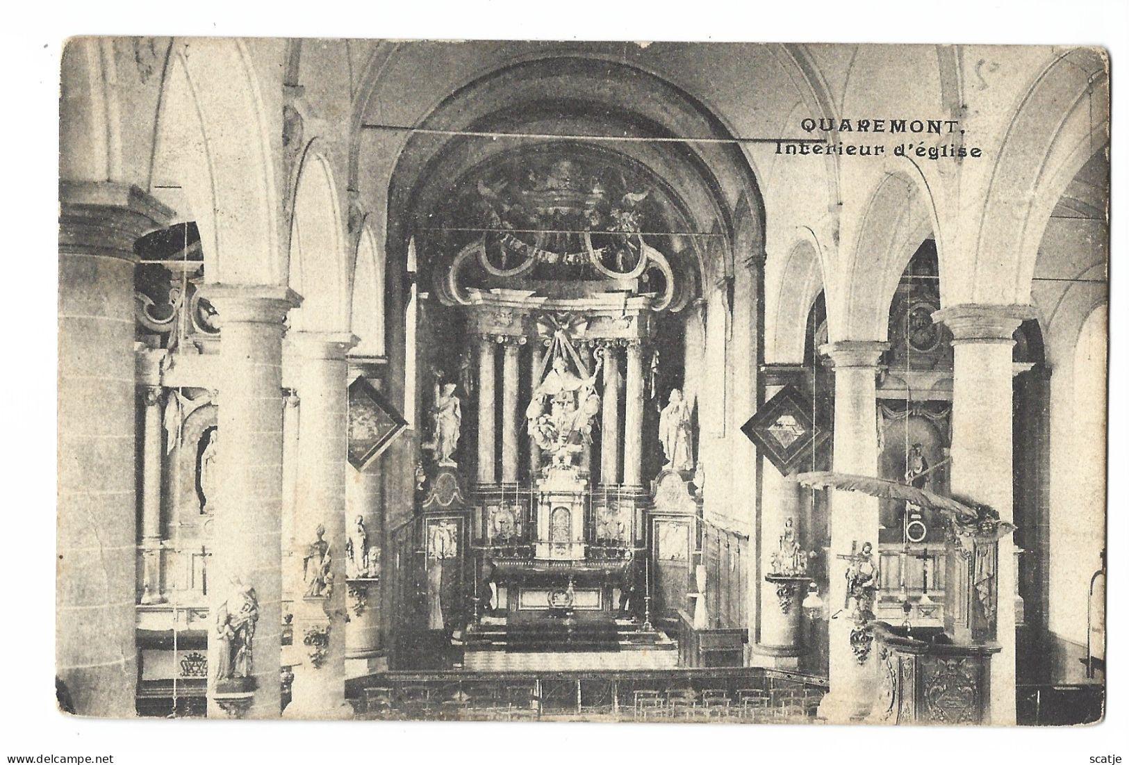 Quaremont.    -    Intérieur D'église.   -   1910    Amougies    Naar   Gand - Kluisbergen