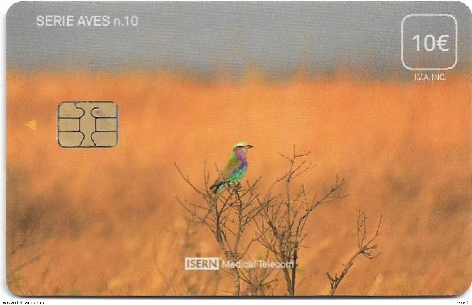 Spain - ISERN Medical - Aves #10 - Jilguero, 10€, 10.2014, 35.000ex, Used - Altri & Non Classificati