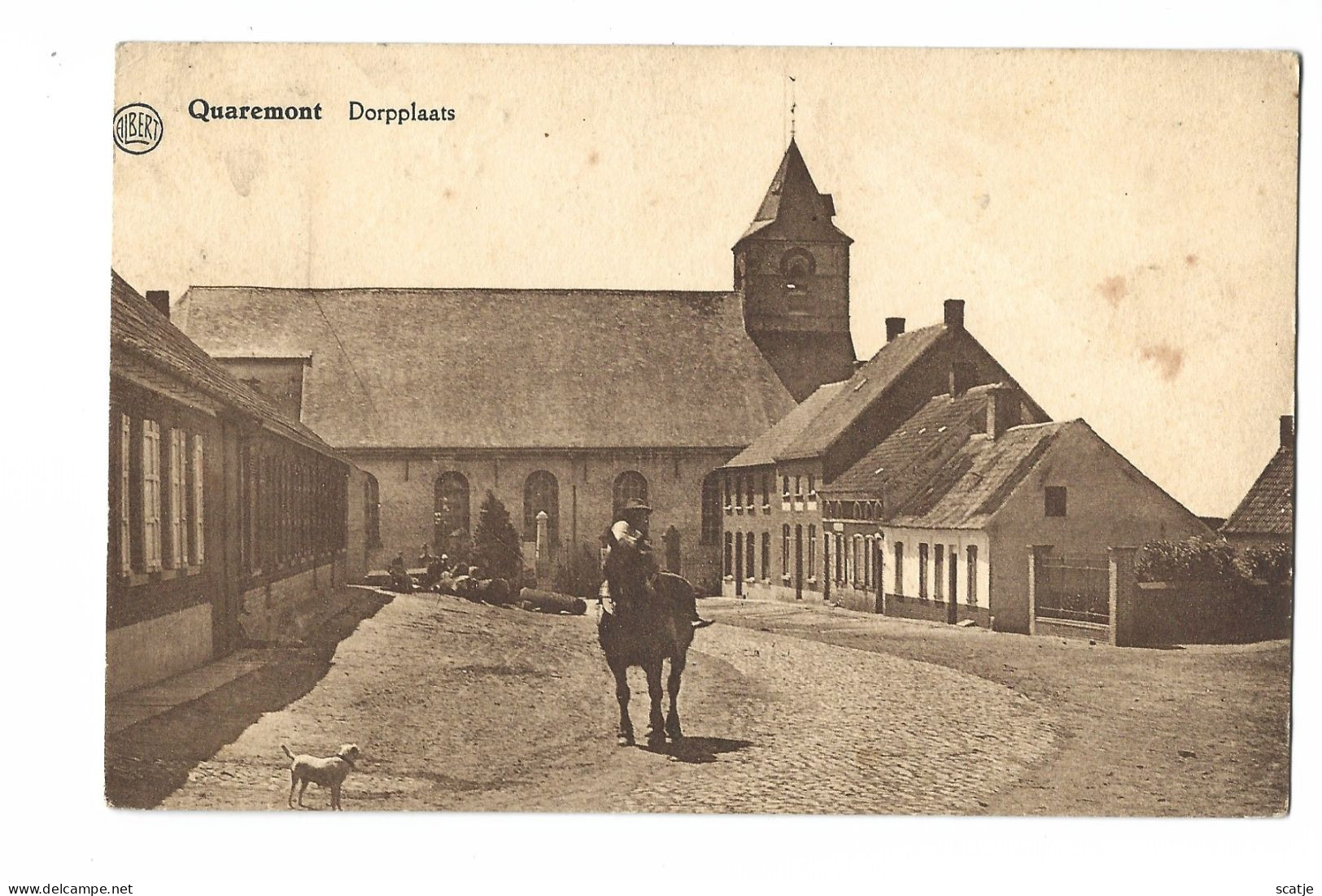 Quaremont.   -   Dorpplaats    -   GETAXEERD!!    -   1933   Naar   Gand - Kluisbergen