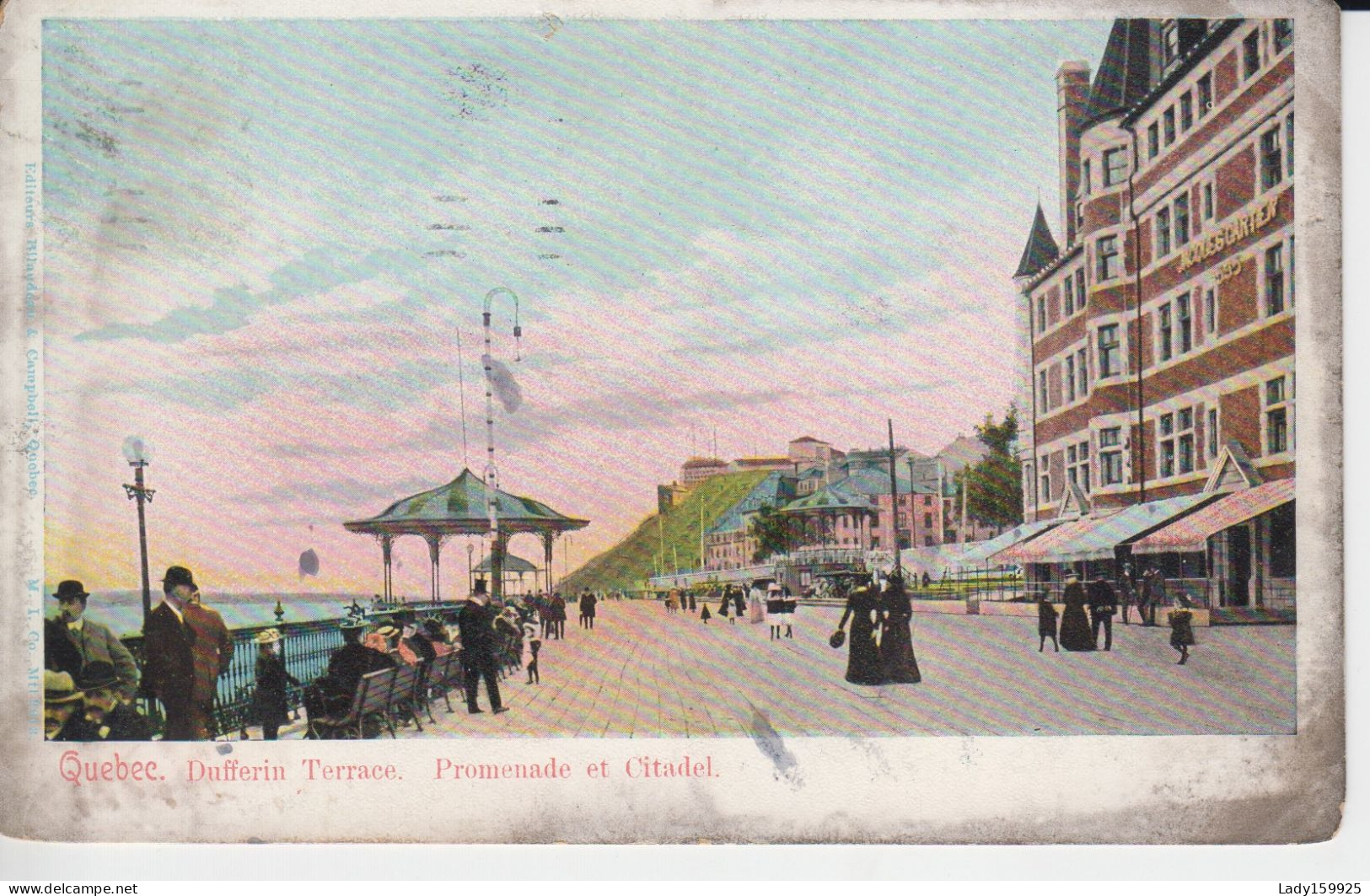 Dufferin Terrace, Promenade Et Citadel Québec Québec Canada. Voir Sur Château ''Jacques Carter 595 '' Animation P1906 2s - Québec - La Citadelle