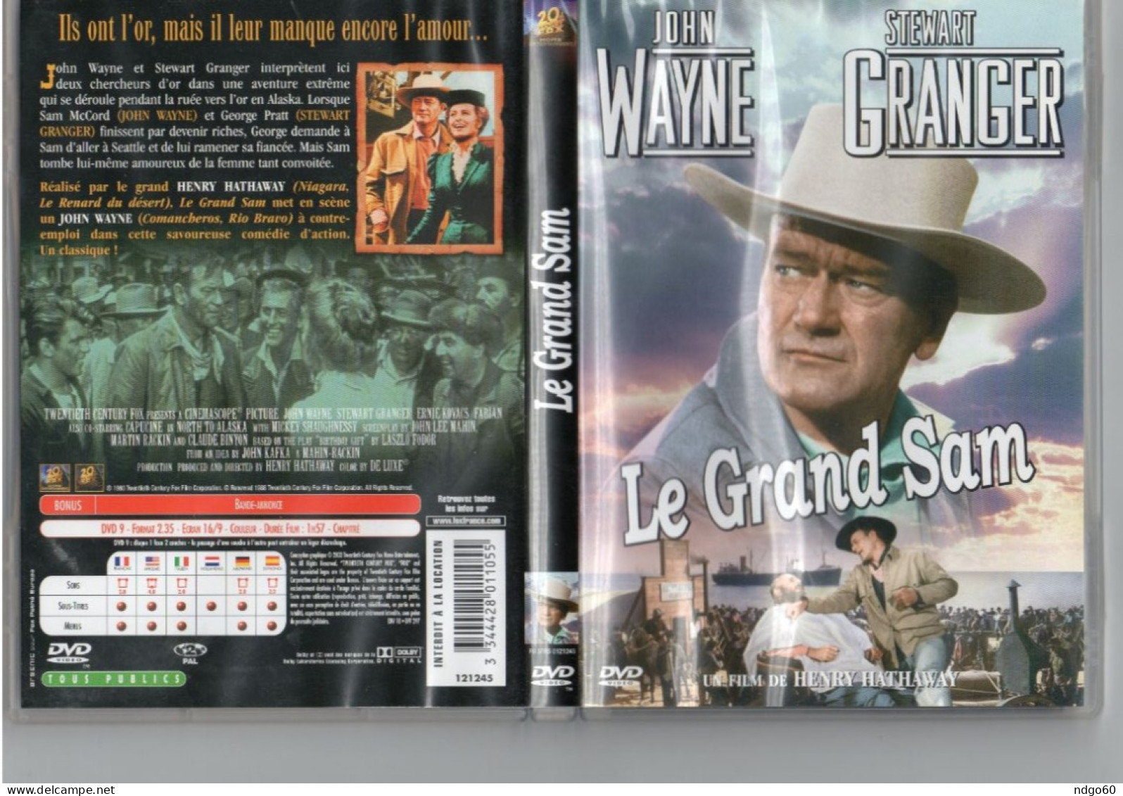 DVD Western - Le Grand Sam (1960 ) Avec John Wayne - Western / Cowboy