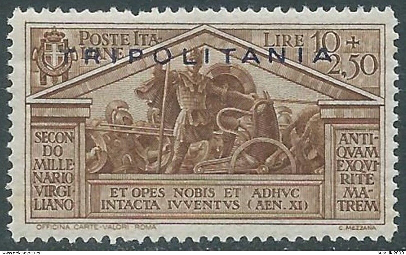1930 TRIPOLITANIA VIRGILIO 10 LIRE MNH ** - RA9-7 - Tripolitaine