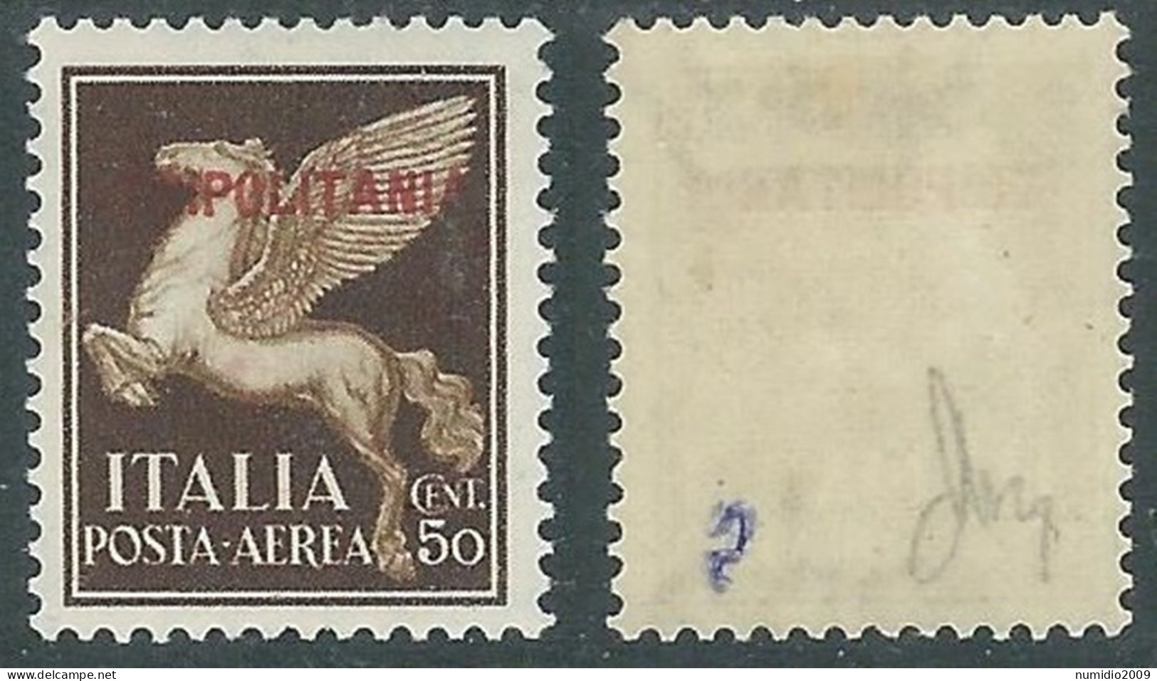 1930 TRIPOLITANIA POSTA AEREA 50 CENT MH * - RA15 - Tripolitania