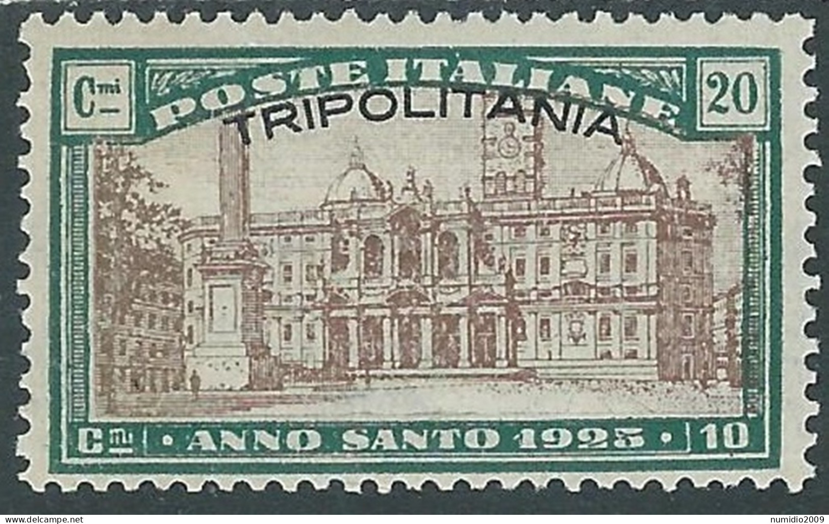 1925 TRIPOLITANIA ANNO SANTO 20 CENT MH * - RA15-2 - Tripolitania