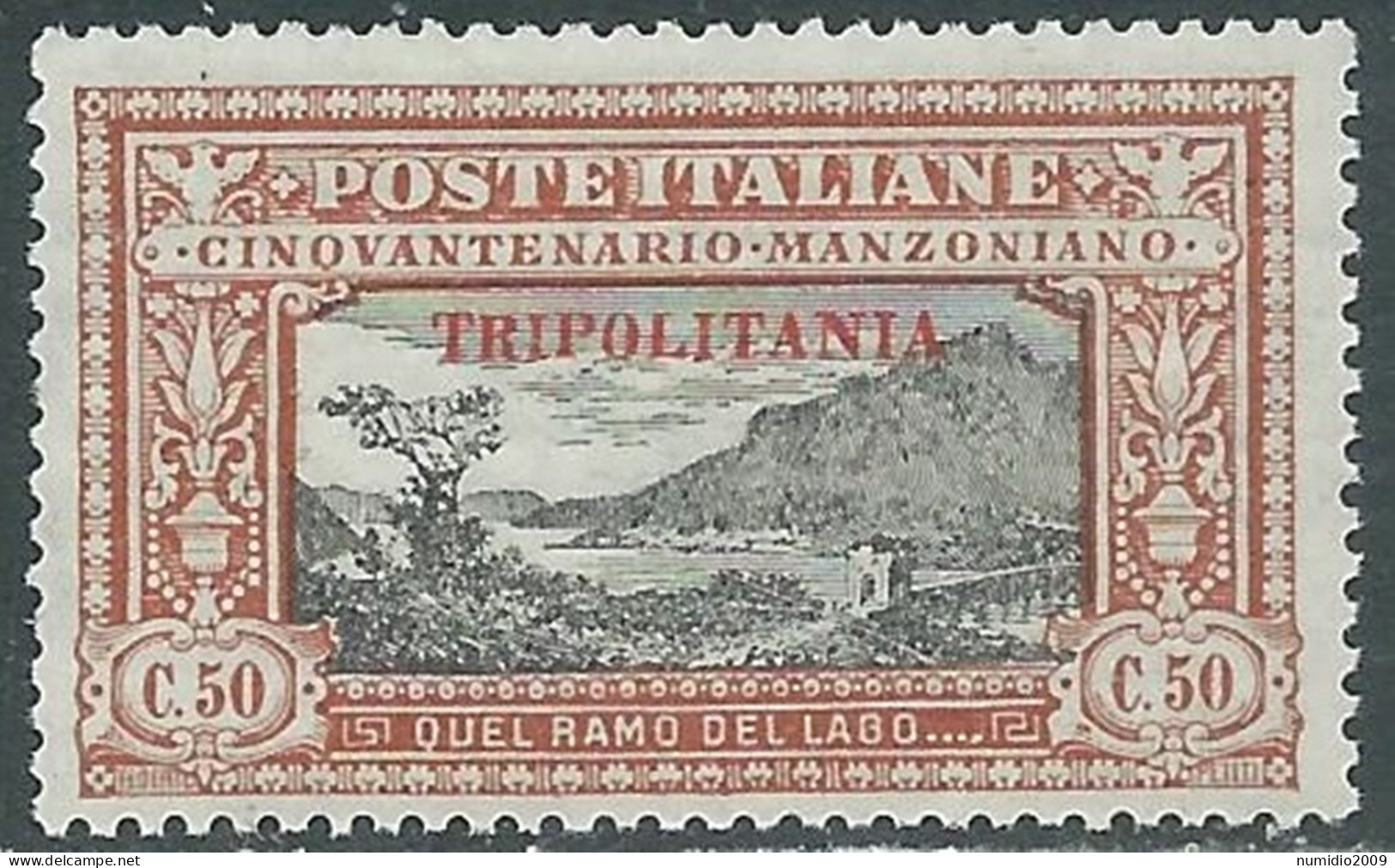 1924 TRIPOLITANIA MANZONI 50 CENT MNH ** - RA15 - Tripolitania