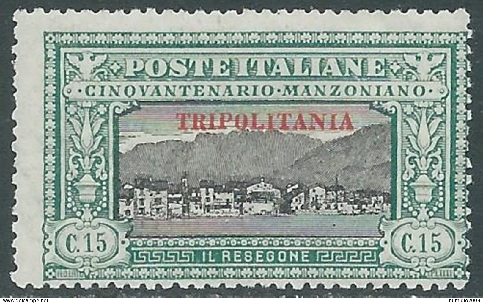 1924 TRIPOLITANIA MANZONI 15 CENT MNH ** - RA15 - Tripolitaine