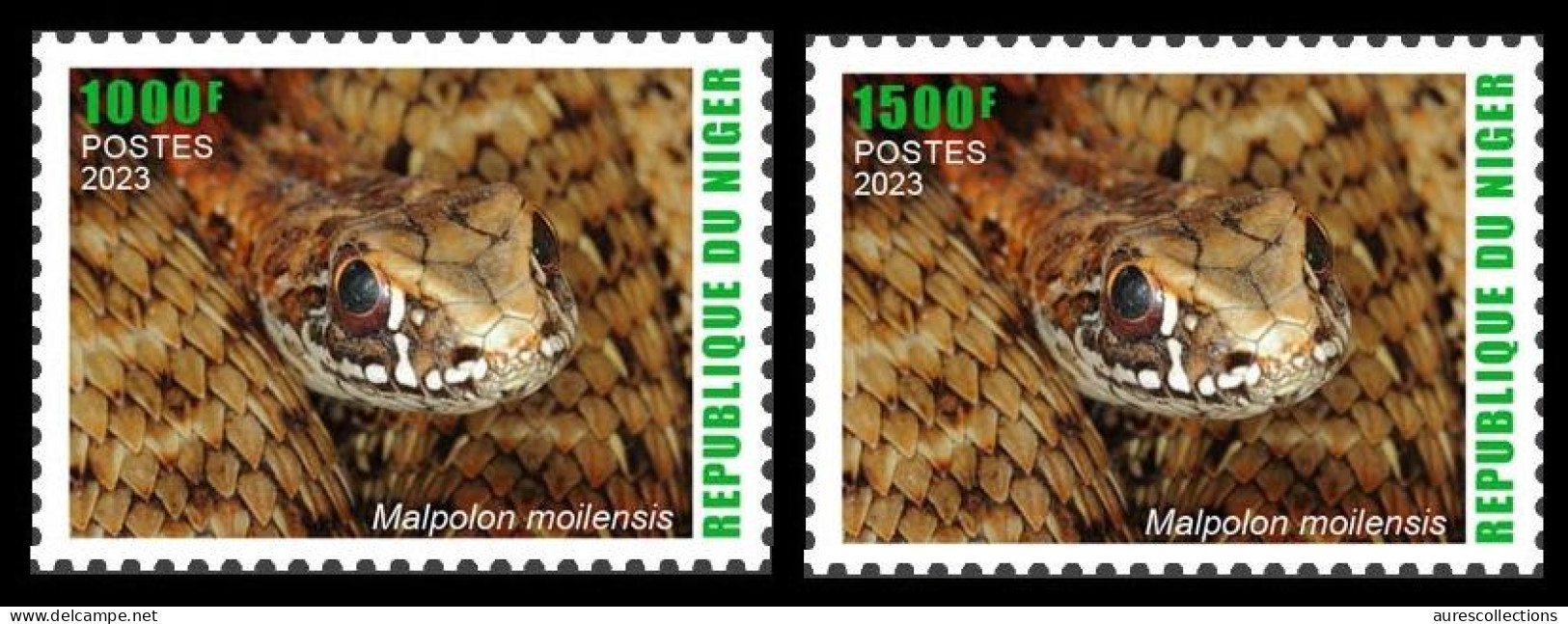 NIGER 2023 SET 2V - REPTILE REPTILES - SNAKES SNAKE SERPENT SERPENTS - MNH - Serpents