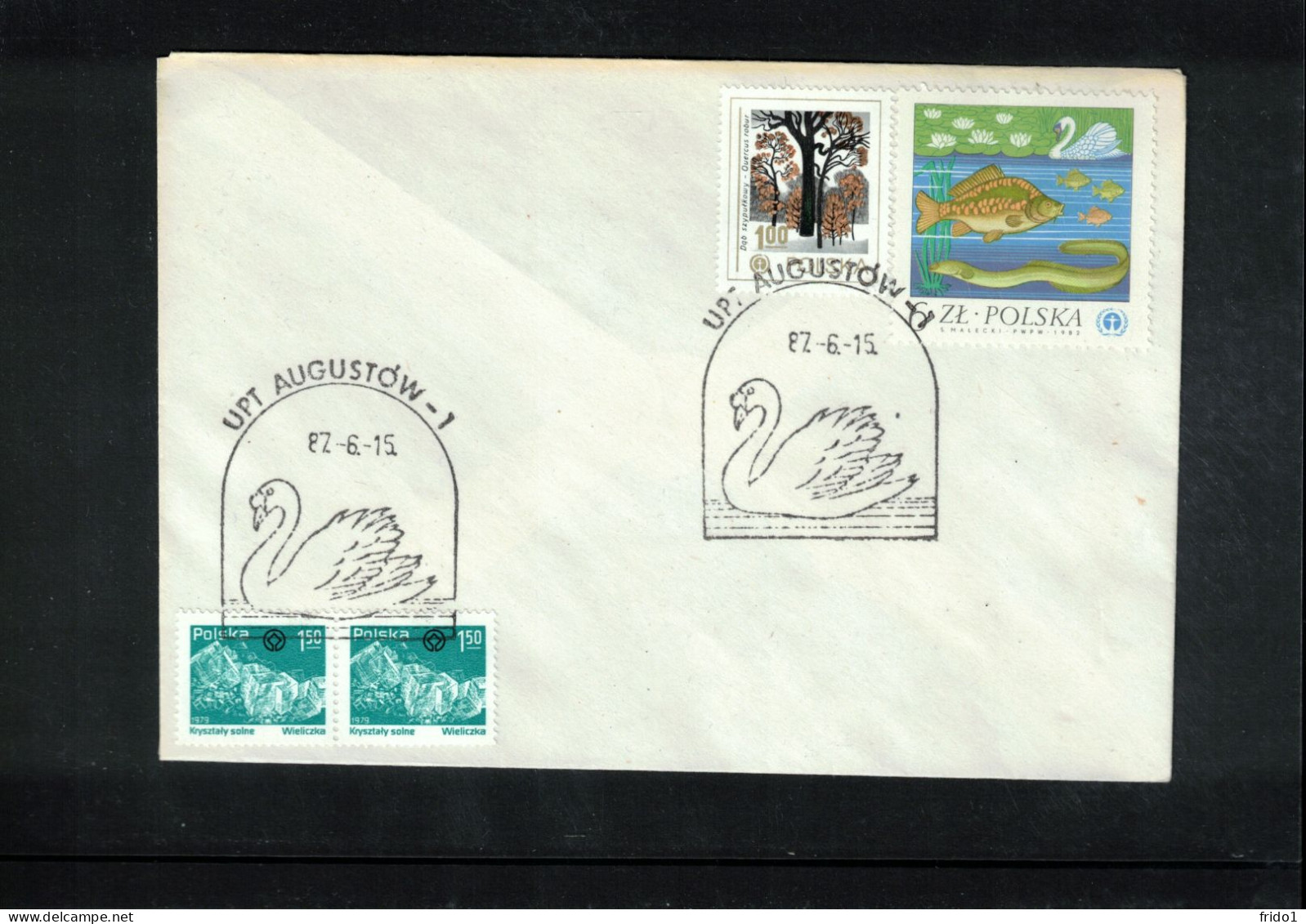 Poland / Polska 1987 Swan Postmark Interesting Cover - Cygnes