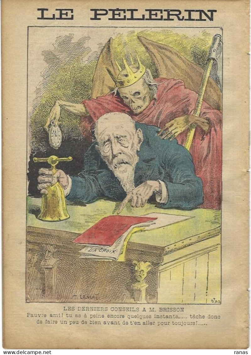 Mort Squelette Le Pélerin N° 1112 De 1898 Brisson Maçonnique Satirique - 1850 - 1899