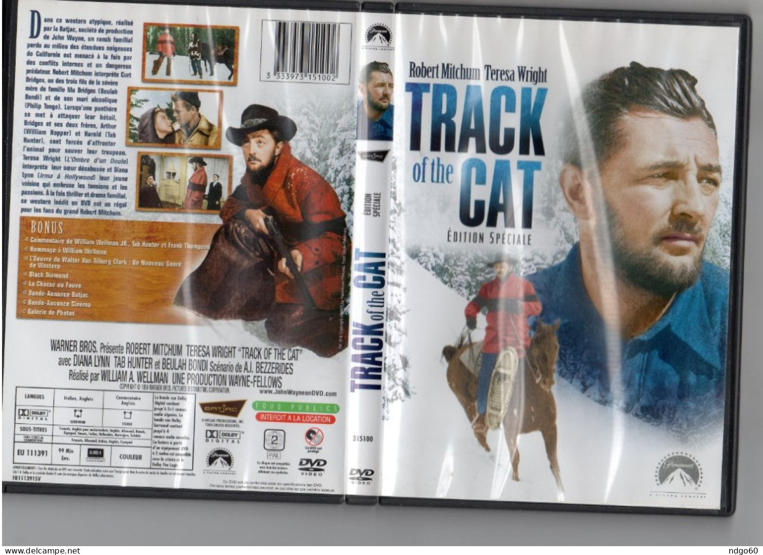 DVD Western - Track Of The Cat (1954 ) Avec Robert Mitchum - Western / Cowboy