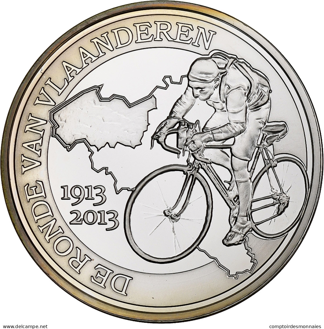 Belgique, Albert II, 10 Euro, 100éme Anniversaire, Tour Des Flandres, 2013 - Belgio