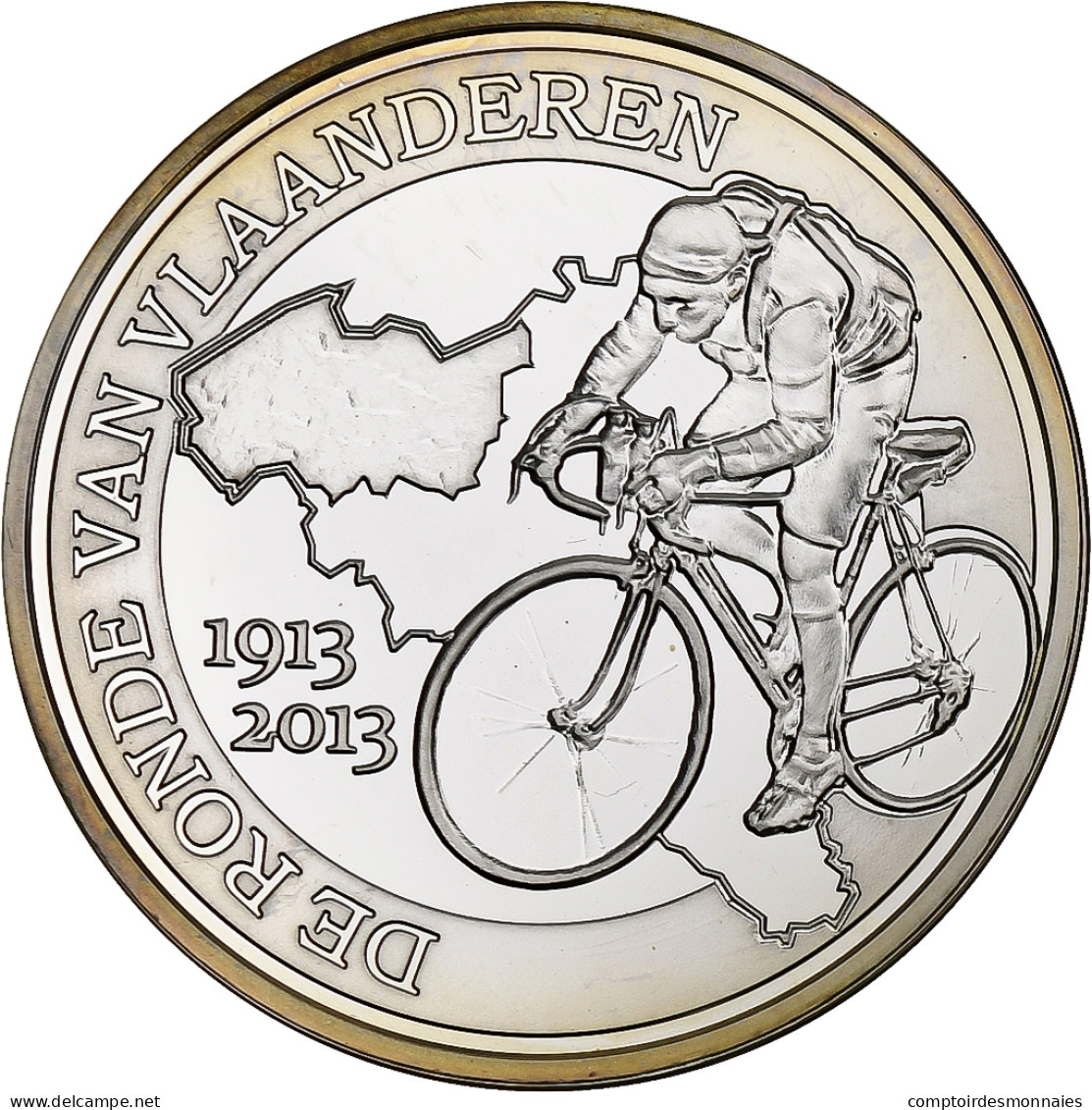 Belgique, Albert II, 10 Euro, 100éme Anniversaire, Tour Des Flandres, 2013 - Belgio