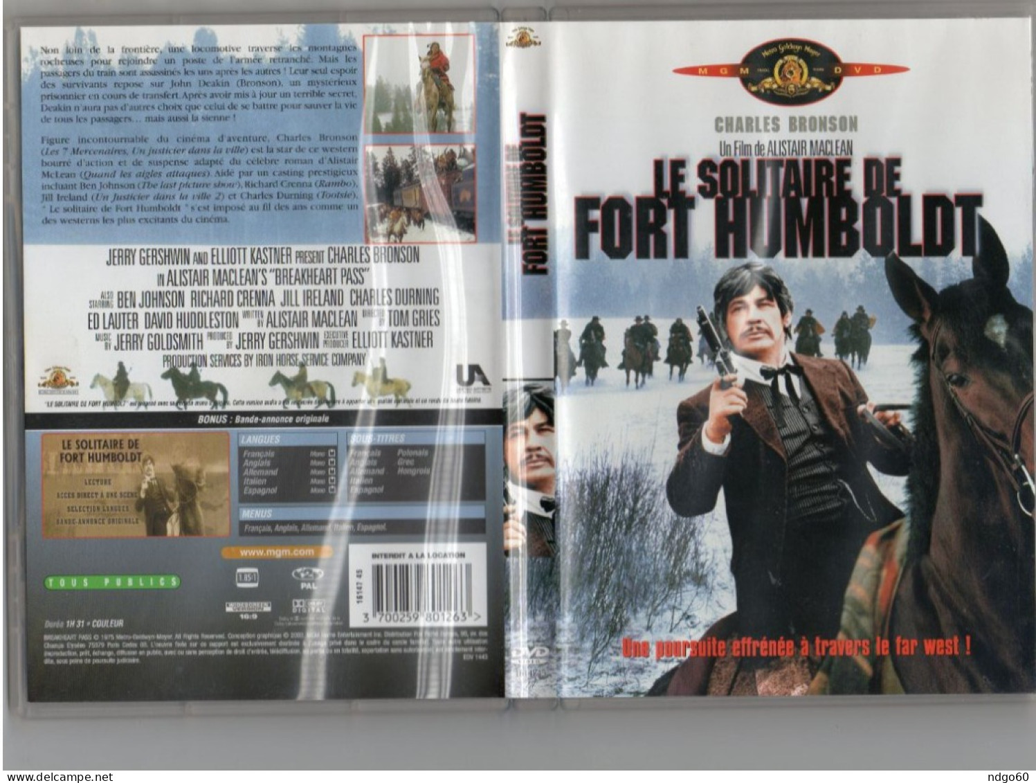 DVD Western - Le Solitaire De Fort Humboldt (1975 ) Avec Charles Bronson - Western / Cowboy