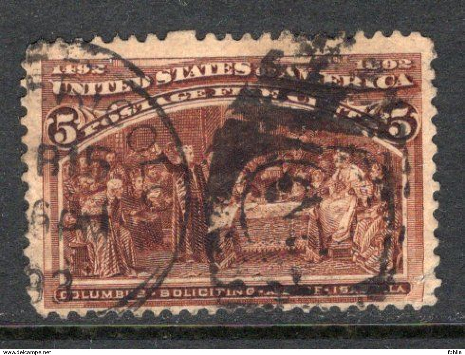 1893 USA 5C. DISCOVERY OF AMERICA MICHEL: 77 USED - Used Stamps