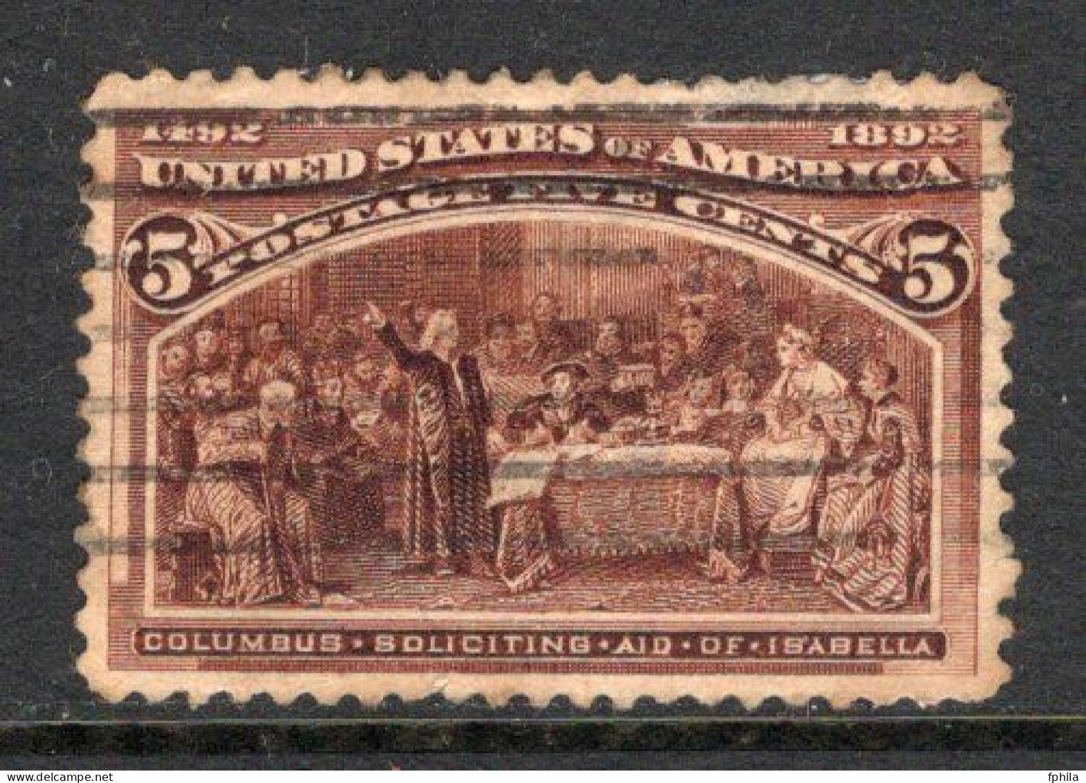 1893 USA 5C. DISCOVERY OF AMERICA MICHEL: 77 USED - Used Stamps