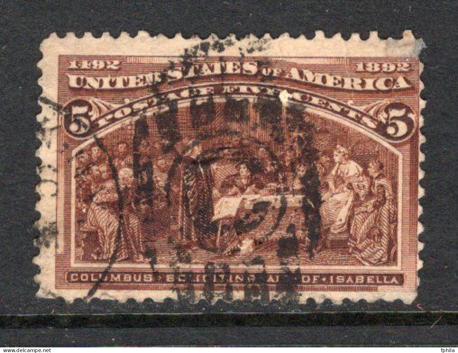 1893 USA 5C. DISCOVERY OF AMERICA MICHEL: 77 USED - Used Stamps