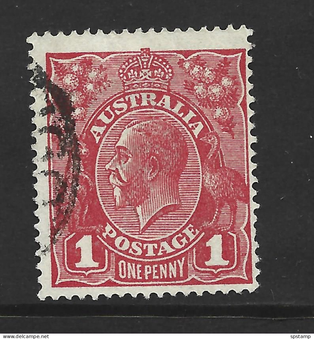 Australia 1918 1d Red KGV Definitive Single Die III Single Wmk Perf 14 FU - Oblitérés