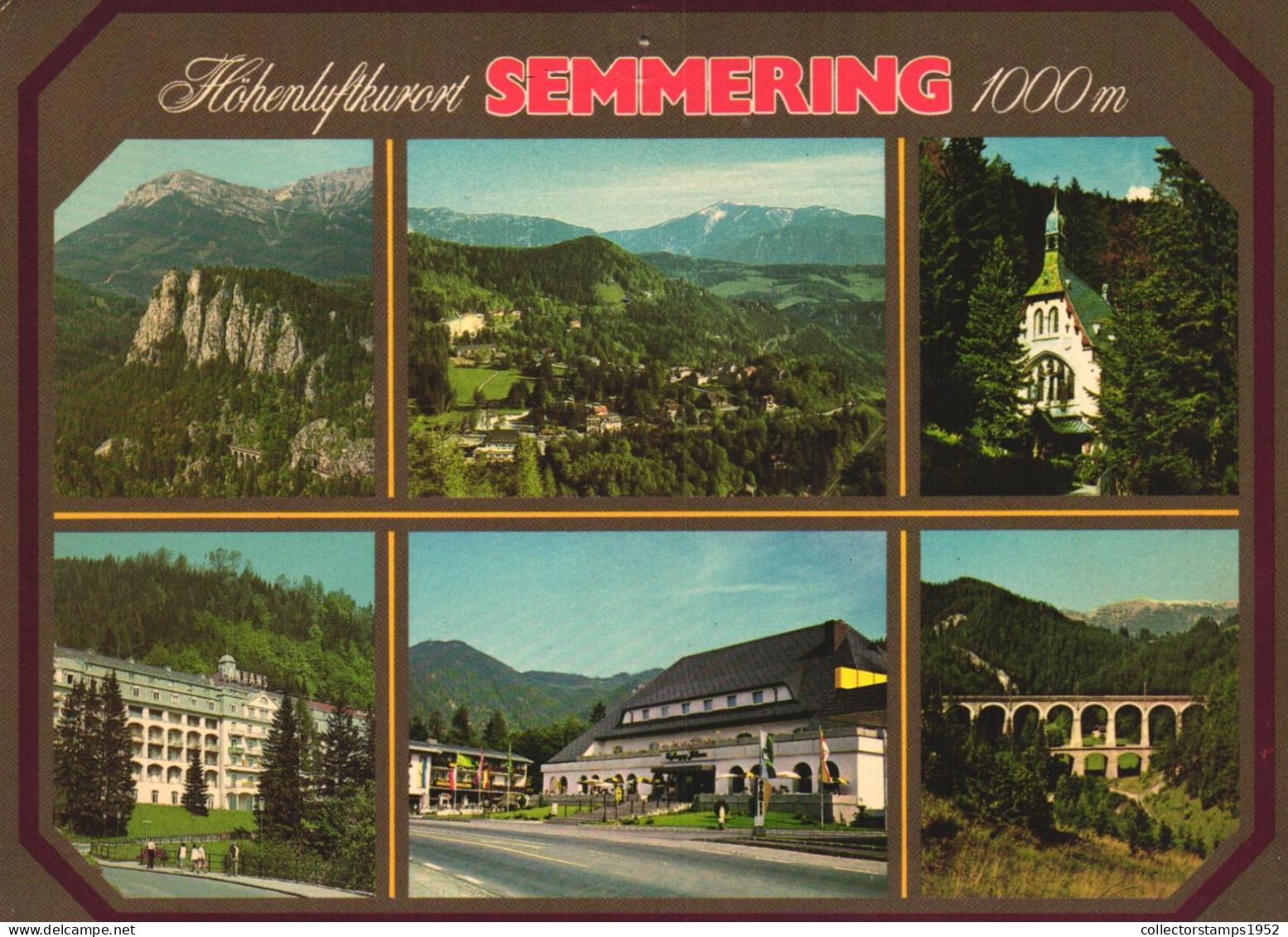 SEMMERING, MULTIPLE VIEWS, ARCHITECTURE, MOUNTAIN, FLAGS, BRIDGE, HOTEL, AUSTRIA - Semmering