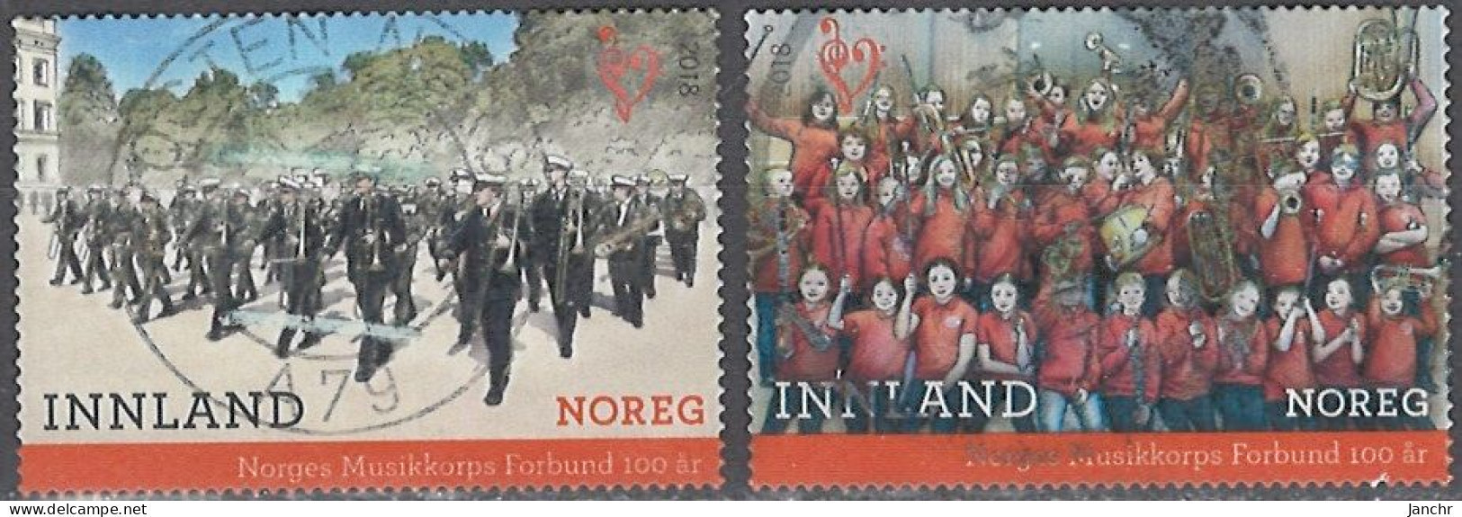 Norwegen Norway 2018. Mi.Nr. 1968-1969, Used O - Gebruikt