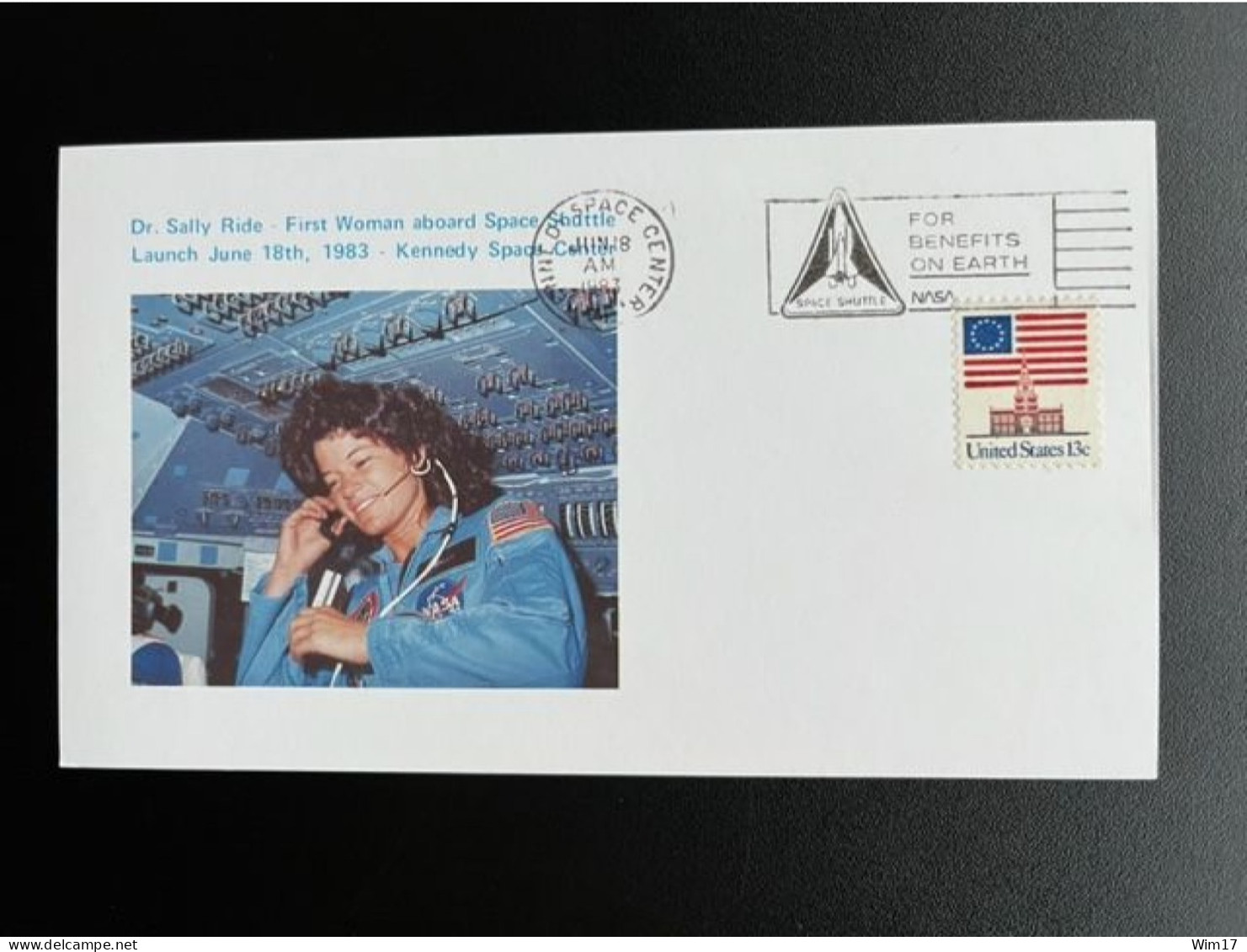 UNITED STATES USA 1983 POSTCARD SPACE SHUTTLE SALLY RIDE 18-06-1983 VERENIGDE STATEN AMERIKA AMERICA - América Del Norte