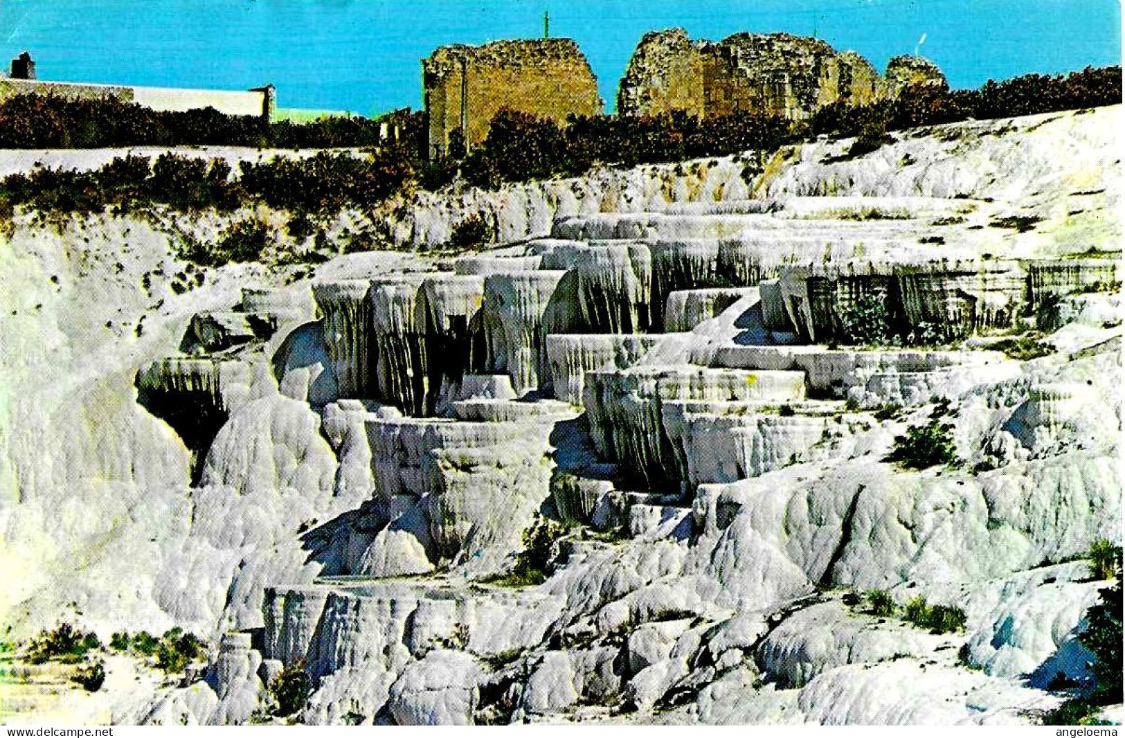 TURCHIA TURKIYE - 1975 PAMUKKALE Cartolina Illustrata Con Francobollo Singolo (basketball) Viaggiata Per Italia - 5426 - Brieven En Documenten