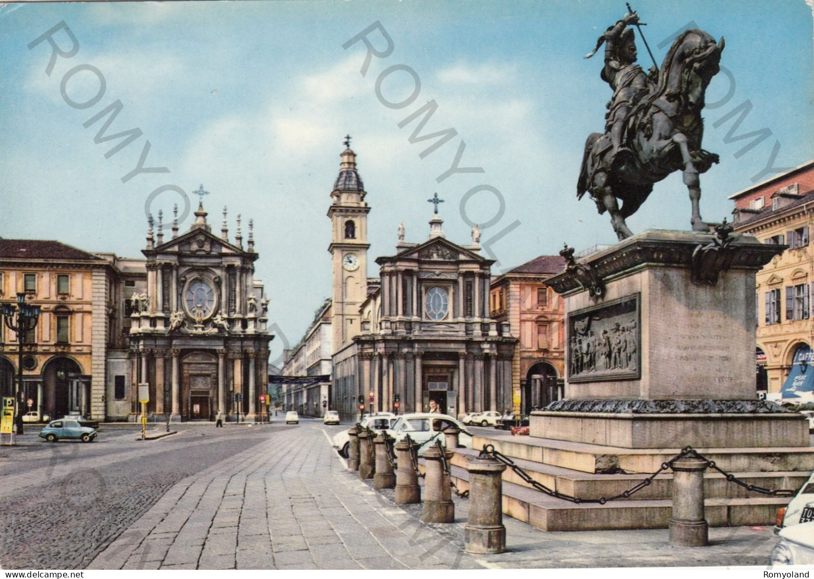 CARTOLINA  TORINO,PIEMONTE-PIAZZA S.CARLO-STORIA,MEMORIA,CULTURA,RELIGIONE,IMPERO ROMANO,BELLA ITALIA,VIAGGIATA 1969 - Orte & Plätze