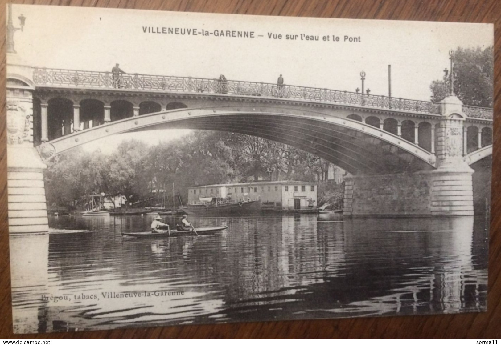 CPA VILLENEUVE LA GARENNE 92 Vue Sur L'eau Et Le Pont - Villeneuve La Garenne