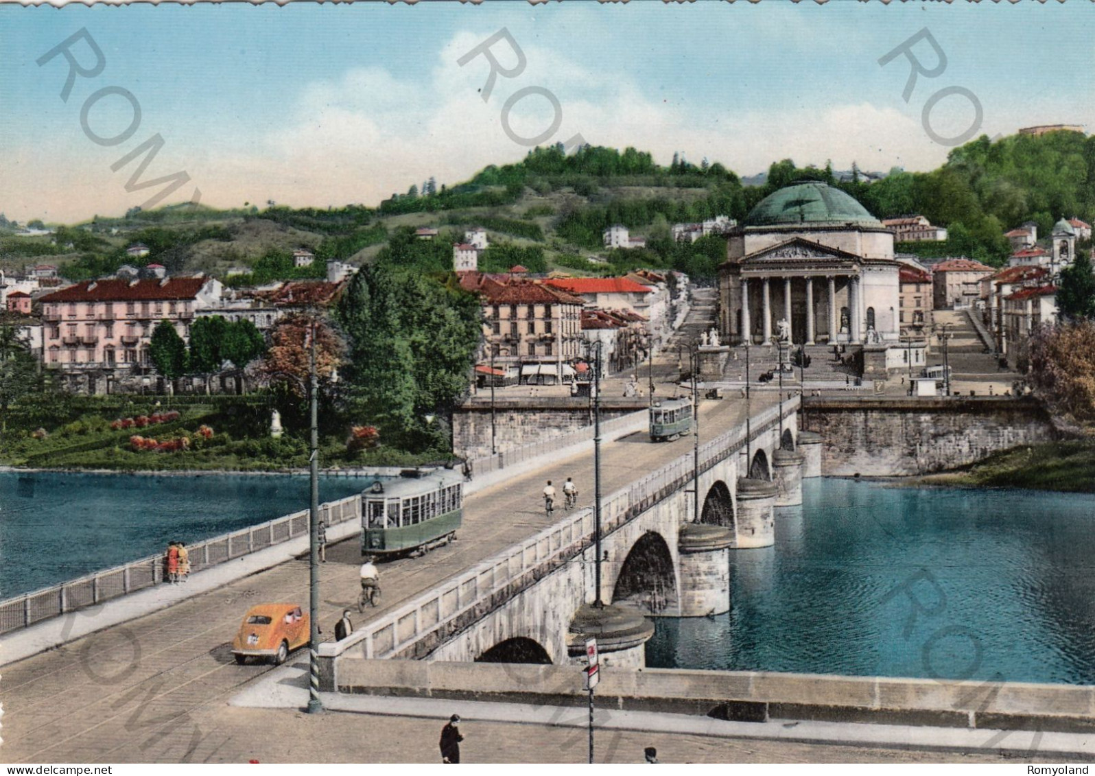 CARTOLINA  TORINO,PIEMONTE-PONTE VITTORIO EMANUELE I-LA GRAN MADRE-STORIA,MEMORIA,RELIGIONE,BELLA ITALIA,NON VIAGGIATA - Brücken