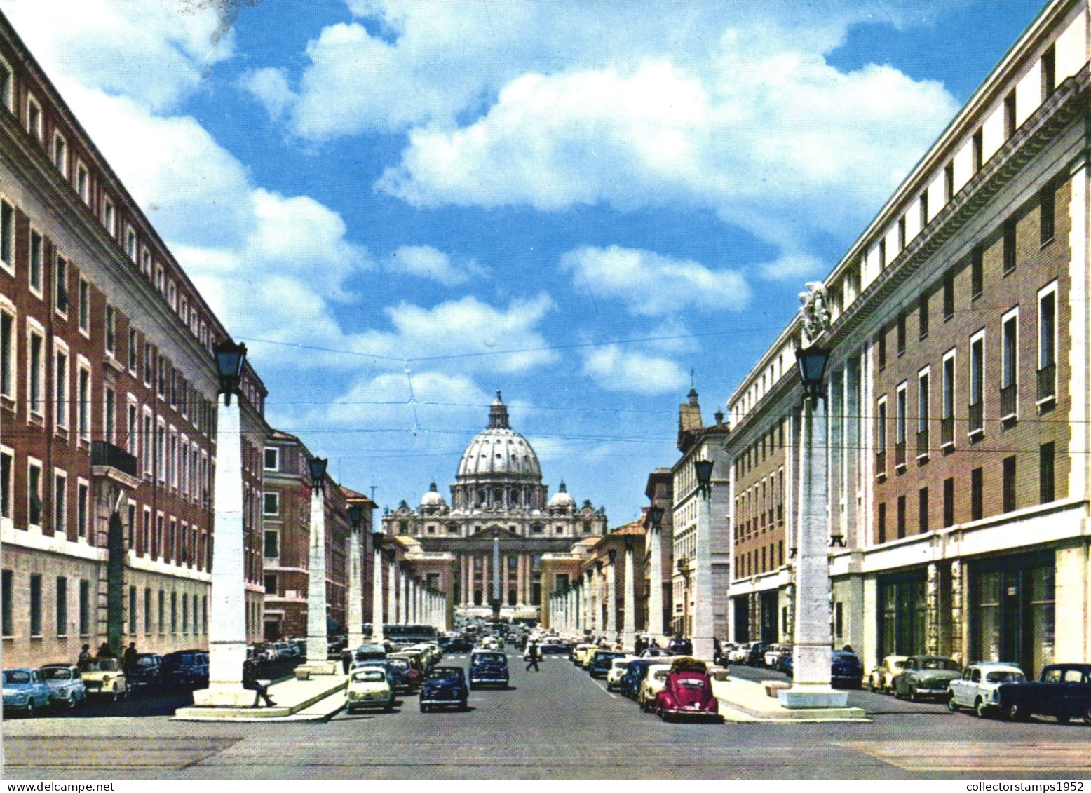 ROME, ARCHITECTURE, ST. PETER CHURCH, CARS, ITALY - San Pietro