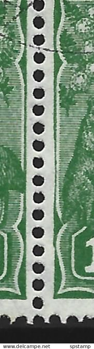 Australia 1926 - 1930 1d Green KGV Definitive SM Wmk Perf 14 Horizontal Pair Both With ACSC Listed Varieties FU - Gebruikt