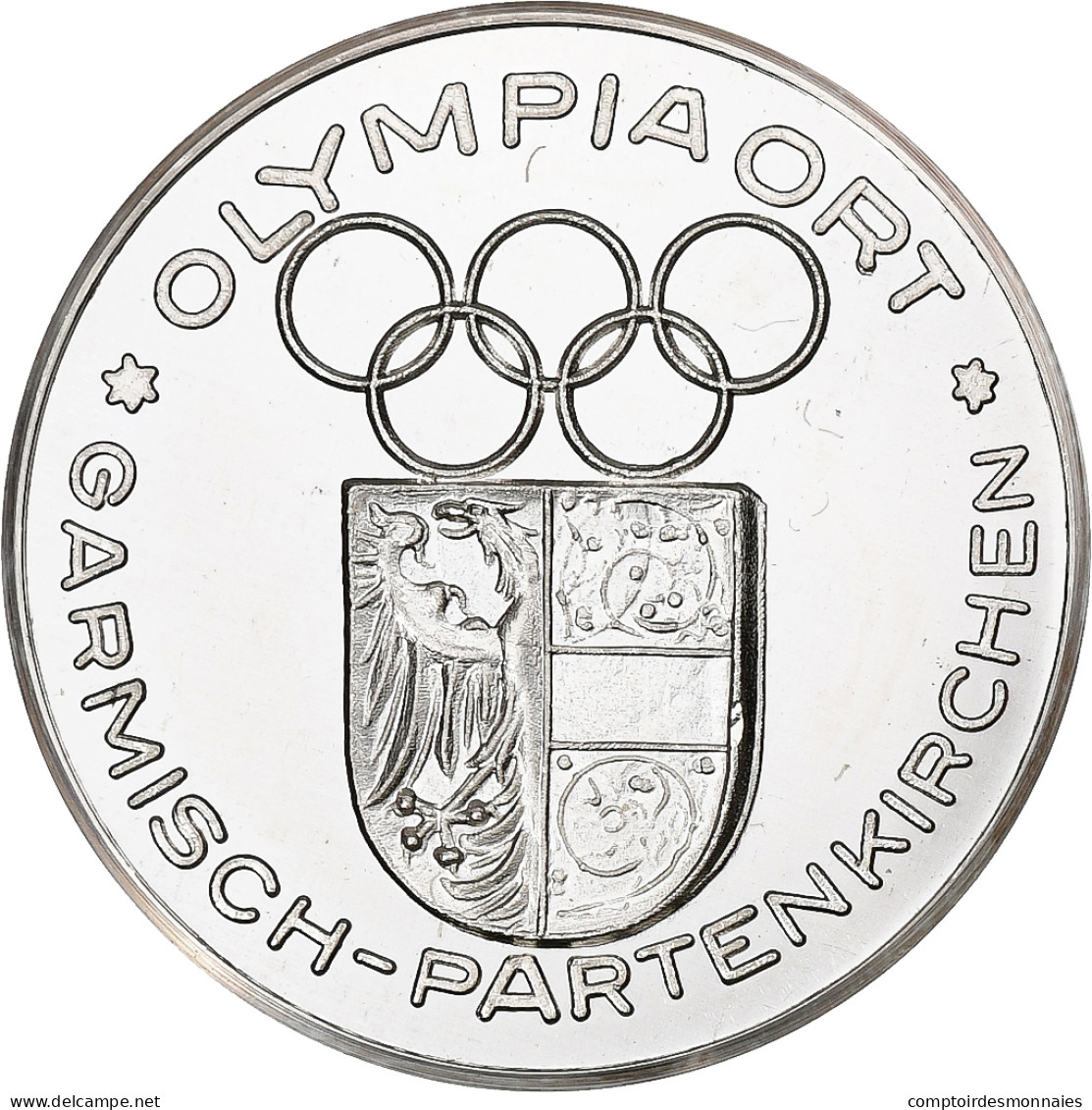 Allemagne, Jeton, Jeux Olympiques D'Hiver, 1936, Garmisch-Partenkirchen, Argent - Altri & Non Classificati