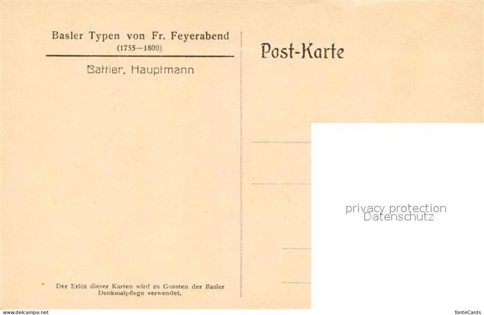 13309018 Basel BS Typen Von Fr. Feyerabend  Basel BS - Other & Unclassified