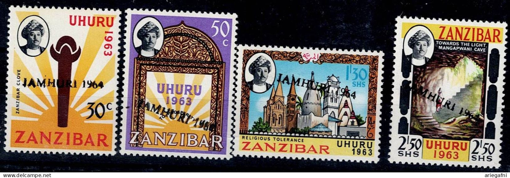 ZANZIBAR 1964 FOUNDING OF THE REPUBLIC MI No 277-80 MNH VF!! - Zanzibar (1963-1968)