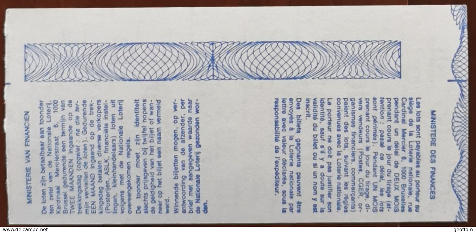 Billet De Loterie Nationale Belgique 1987 21e Tranche Du Rire - 27-5-1987 - Billetes De Lotería