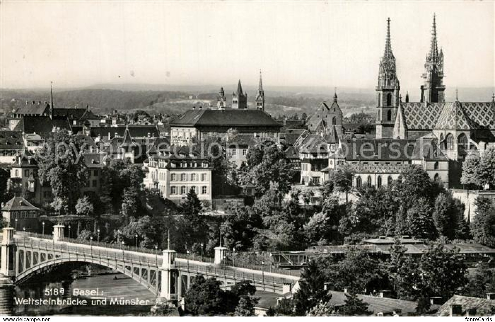 13304918 Basel BS Wettsteinbruecke Mit Muenster Basel BS - Altri & Non Classificati